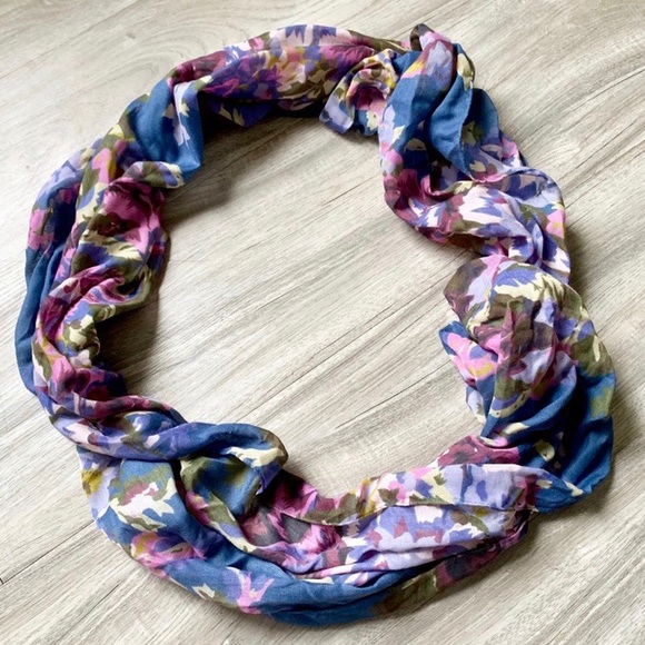 J. Jill Accessories - J. Jill Floral Watercolor Infinity Scarf